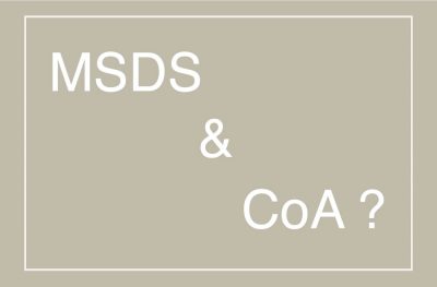 什麼是產品MSDS 、CoA?